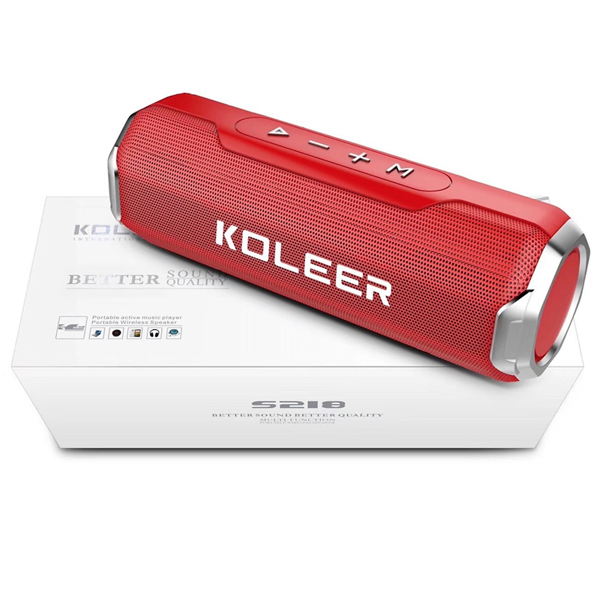 Loa Bluetooth Koleer S218 Âm thanh chất lượng